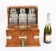 Antique 3 Decanter Golden Oak Tantalus Dry Bar Games Compendium 19th C | Ref. no. A4466 | Regent Antiques