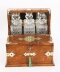 Antique 3 Decanter Golden Oak Tantalus Dry Bar Games Compendium 19th C | Ref. no. A4466 | Regent Antiques