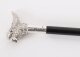 Antique Walking Stick Cane Silver Cockatoo\