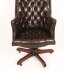 Vintage English Hand Made Leather Directors Desk Chair Mid 20th C | Ref. no. A4493 | Regent Antiques