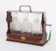 Antique Inlaid Walnut Three Cut  Crystal Decanter Tantalus C1870 19th C | Ref. no. A4501 | Regent Antiques