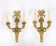 Antique Pair of French Louis Revival 2 Branch  Ormolu Wall Lights C1860 | Ref. no. A4557 | Regent Antiques