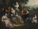 Antique Oil on Canvas  Painting "Party Picnicking" After Watteau 18thC | Ref. no. A4573 | Regent Antiques