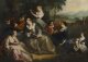 Antique Oil on Canvas  Painting "Party Picnicking" After Watteau 18thC | Ref. no. A4573 | Regent Antiques