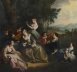 Antique Oil on Canvas  Painting "Party Picnicking" After Watteau 18thC | Ref. no. A4573 | Regent Antiques