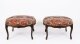 Antique Pair Large French Louis XIV Revival Walnut Stools Circa 1880 19th C | Ref. no. A4698 | Regent Antiques