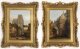 Antique Pair Architectural Views Oil Paintings Lewis J Wood Early 19th C 38x31cm | Ref. no. A4702 | Regent Antiques
