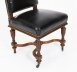 Antique Set 12 French Walnut & Black Leather Upholstered Dining Chairs 19th C Antique Set 12 French Walnut & Black Leather Upholstered Dining Chairs 19th C | Ref. no. A4732 | Regent Antiques