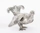Antique Pair Belgian Silver Grouse Game Birds 19th C | Ref. no. A4768 | Regent Antiques