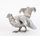 Antique Pair Belgian Silver Grouse Game Birds 19th C | Ref. no. A4768 | Regent Antiques