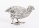 Antique Pair Belgian Silver Grouse Game Birds 19th C | Ref. no. A4768 | Regent Antiques