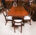 Vintage 13ft Regency Triple Pillar Dining Table 20th C &16 Antique Chairs 19th C | Ref. no. A4801a | Regent Antiques