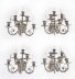 Antique Set 4 Louis VI Revival Silver Plated Six Branch Wall Lights 20th C | Ref. no. A4805 | Regent Antiques