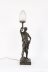 Antique Large French Bronze Lamp of \