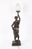 Antique Large French Bronze Lamp of \