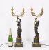 Antique Pair Fine French Bronze & Ormolu Two Light Candelabra 19th C | Ref. no. A4825 | Regent Antiques