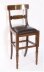 Bespoke Set of Six Burr Walnut & Leather Upholstered Bar Stools | Ref. no. A4880 | Regent Antiques