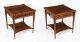 Vintage Pair Flame Mahogany Occasional Tables with Slides & Drawers 20th C Vintage Pair Flame Mahogany Occasional Tables with Slides & Drawers 20th C | Ref. no. A4887 | Regent Antiques