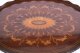 Vintage English Oval Edwardian Marquetry Butler\
