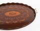Vintage English Oval Edwardian Marquetry Butler\