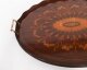 Vintage English Oval Edwardian Marquetry Butler\