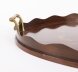 Vintage English Oval Edwardian Marquetry Butler\