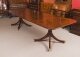 Vintage Twin Pillar Flame Mahogany Dining Table and 12 Chairs 20th C | Ref. no. A5016a | Regent Antiques