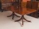 Vintage Twin Pillar Flame Mahogany Dining Table and 12 Chairs 20th C | Ref. no. A5016a | Regent Antiques