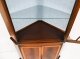 Vintage English Flame Mahogany Corner Display Cabinet Retailed Harrods 20th C | Ref. no. A5044e | Regent Antiques