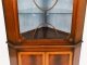 Vintage English Flame Mahogany Corner Display Cabinet Retailed Harrods 20th C | Ref. no. A5044e | Regent Antiques