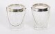 Vintage Pair Silver Plated  & Crystal Ice Pail Bucket Mid 20th Century | Ref. no. A5081a | Regent Antiques