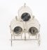 Antique Silver Plated Three Frosted Crystal Barrel Dispensers & Tot Pails 19thC | Ref. no. A5134 | Regent Antiques