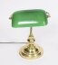 Vintage Articulated Green Glass Brass  Bankers Lamp Desk Lamp  20th C | Ref. no. A5175b | Regent Antiques