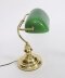 Vintage Articulated Green Glass Brass  Bankers Lamp Desk Lamp  20th C | Ref. no. A5175b | Regent Antiques
