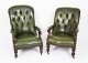 Antique Pair Victorian His & Hers Green Leather Armchairs 19th C | Ref. no. A5177 | Regent Antiques