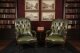 Antique Pair Victorian His & Hers Green Leather Armchairs 19th C | Ref. no. A5177 | Regent Antiques