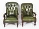 Antique Pair Victorian His & Hers Green Leather Armchairs 19th C | Ref. no. A5177 | Regent Antiques