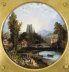 Antique Pair Oil on Board Tondo Landscape Paintings John Bell Mid  19th C | Ref. no. A5179 | Regent Antiques