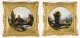 Antique Pair Oil on Board Tondo Landscape Paintings John Bell Mid  19th C | Ref. no. A5179 | Regent Antiques