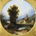 Antique Pair Oil on Board Tondo Landscape Paintings John Bell Mid  19th C | Ref. no. A5179 | Regent Antiques
