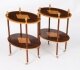 Vintage Pair Flame Mahogany & Satin Wood Etagere Occasional Tables 20th C | Ref. no. A5184 | Regent Antiques