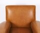 Bespoke Pair English Handmade Art Deco Leather Arm Chairs Bruciato | Ref. no. A5186 | Regent Antiques