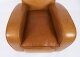 Bespoke English Handmade Art Deco Leather Arm Chair  Bruciato Colour | Ref. no. A5186a | Regent Antiques