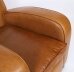 Bespoke English Handmade Art Deco Leather Arm Chair  Bruciato Colour | Ref. no. A5186a | Regent Antiques