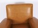 Bespoke English Handmade Art Deco Leather Arm Chair  Bruciato Colour | Ref. no. A5186a | Regent Antiques