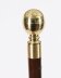 Vintage English Brass Topped Walking Stick Compass Flask Mid 20th C 88cm 34 inch | Ref. no. A5187a | Regent Antiques