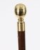Vintage English Brass Topped Walking Stick Compass Flask Mid 20th C 88cm 34 inch | Ref. no. A5187a | Regent Antiques