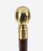 Vintage English Brass Topped Walking Stick Compass Flask Mid 20th C 88cm 34 inch | Ref. no. A5187a | Regent Antiques