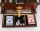 Antique Satin Wood Inlaid Three Cut Crystal Decanter Tantalus & Games 19th C | Ref. no. A5192 | Regent Antiques