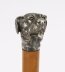 Antique Dogs Head Sliver Plated Handled Walking Stick Cane 19thC 94cm / 37 inch | Ref. no. A5201 | Regent Antiques